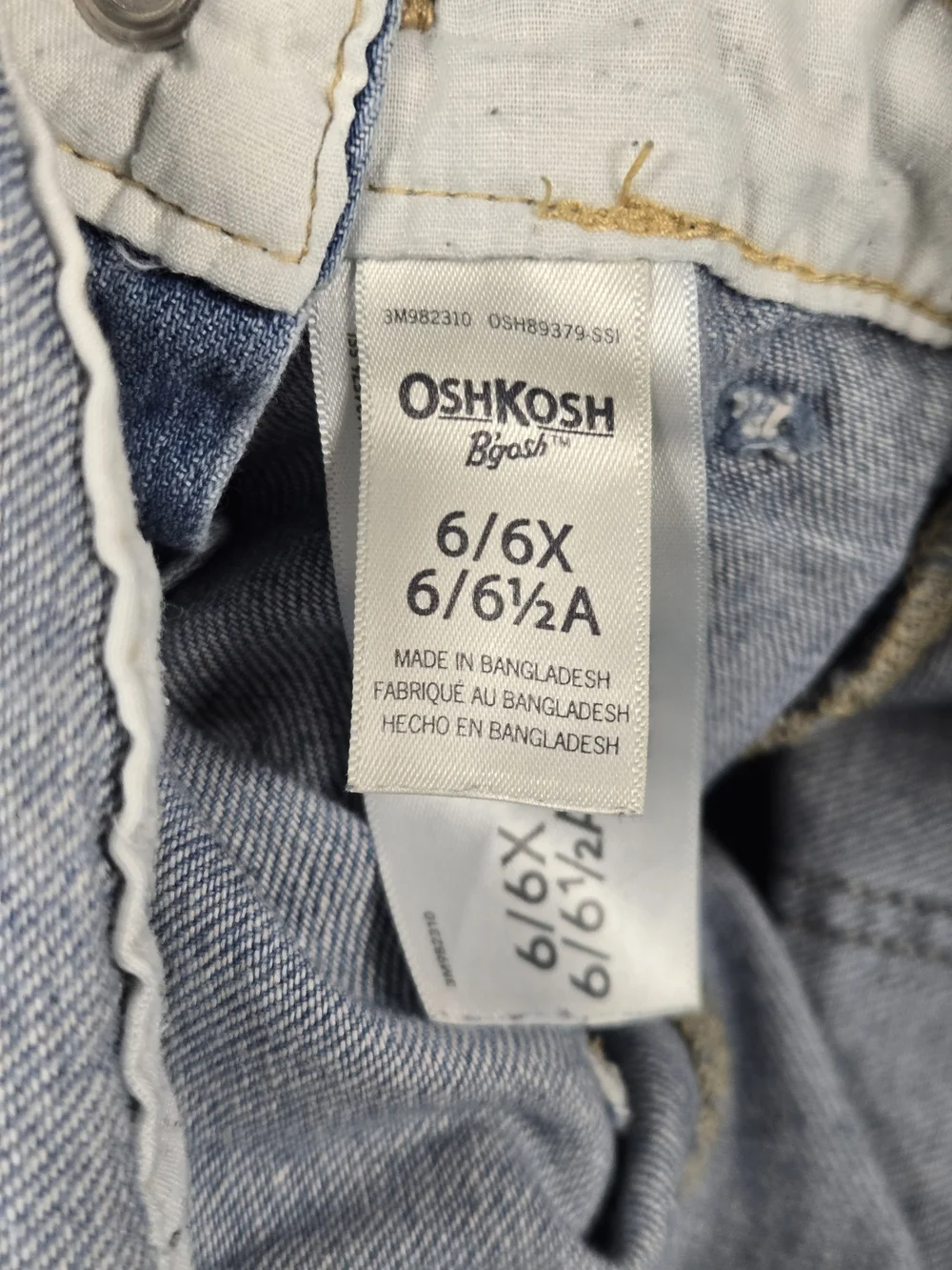 Vintage Y2K OshKosh B'gosh Girls Denim Vestbak Jumper Dress Size 6X